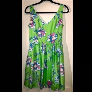 Lilly Pulitzer silk green dress size 4